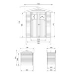 Abri de jardin en bois M367 – 180 x 130 cm – 2 m2