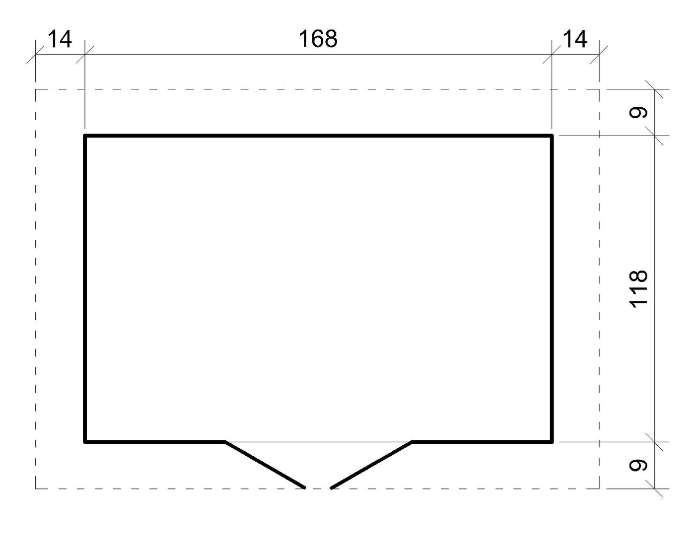 Abri de jardin en bois M367 – 180 x 130 cm – 2 m2