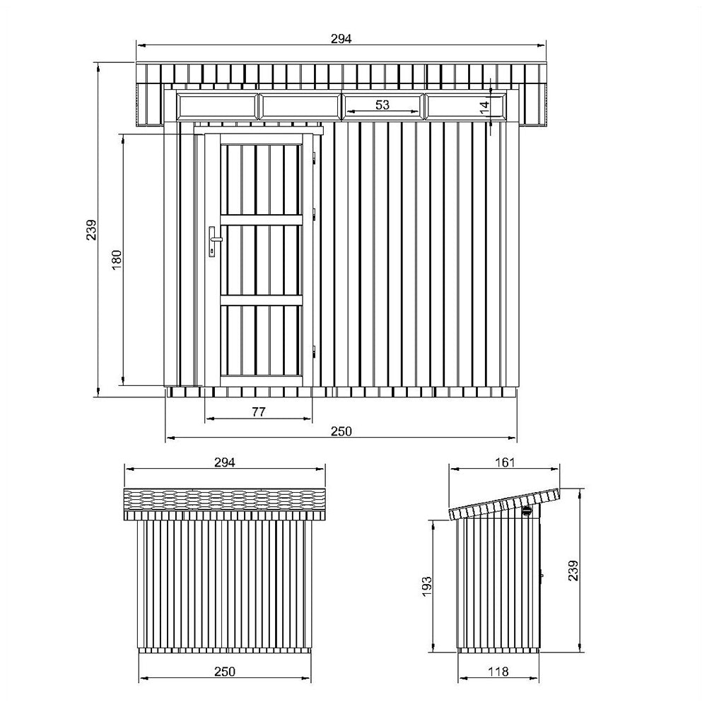 LP® SmartSide® M901 Paneelüberdachung – 118 x 250 cm – 3 m2