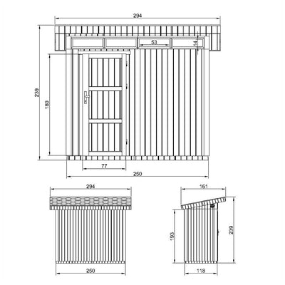 Abri en panneaux LP® SmartSide® M901 – 118 x 250 cm – 3 m2