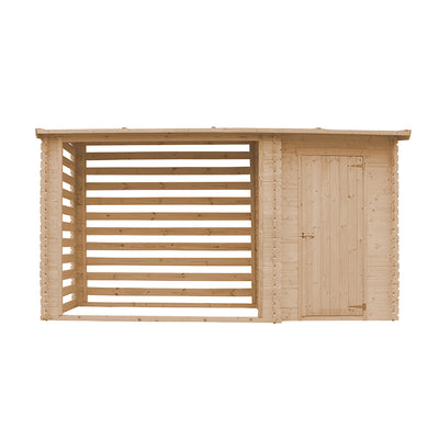 Abri pour bois de chauffage M205 – 344 x 130 cm – 4 m2